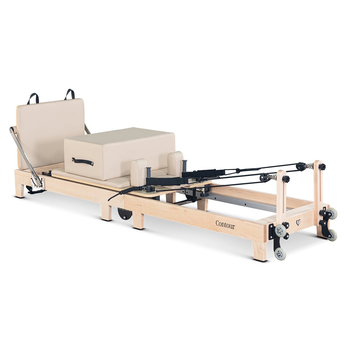 LFRF-CONTFLD2B_media-01 Lifespan Fitness Contour Folding Wooden Pilates Reformer Machine Set - Image 1