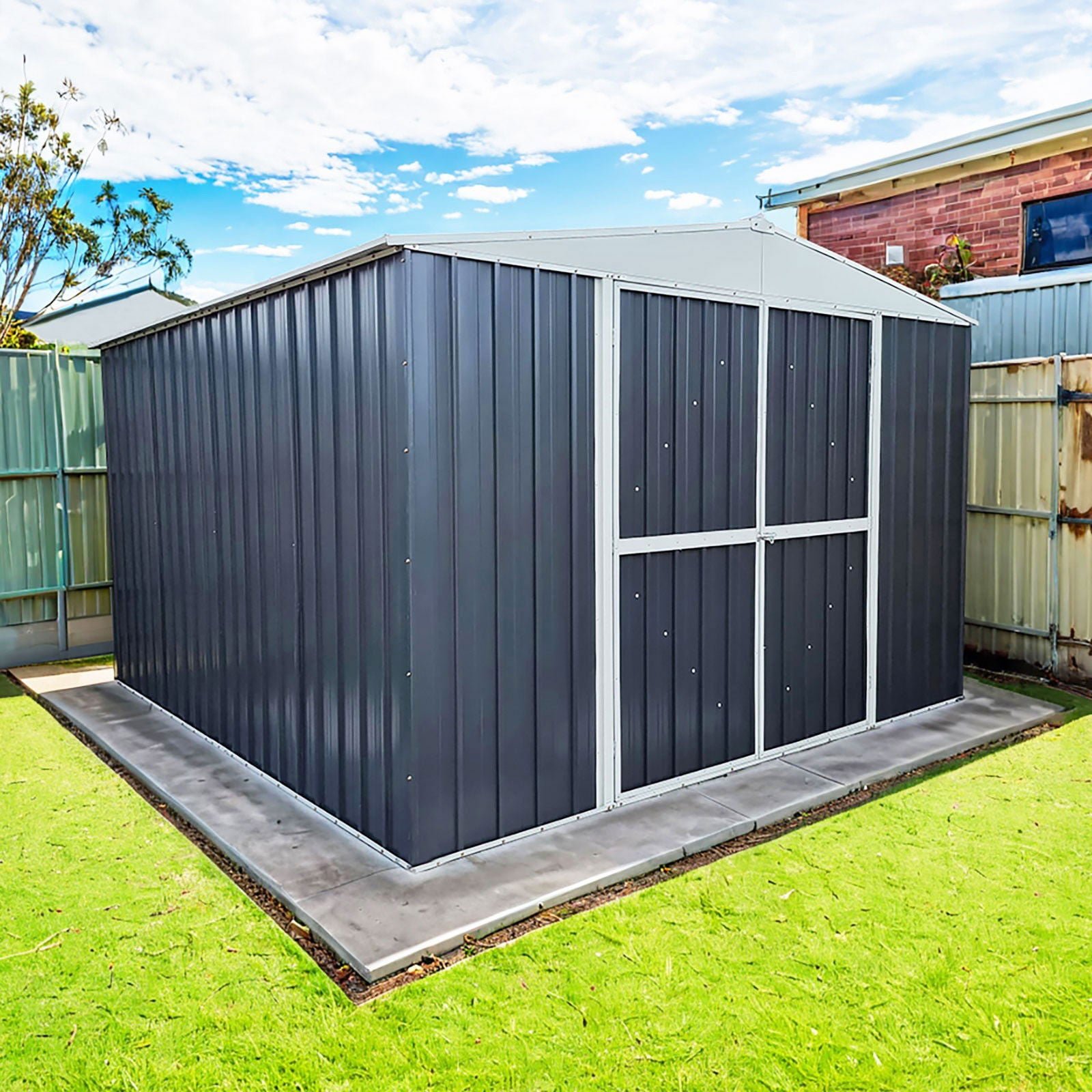 ed2004a-ai-google-head Garden Shed 3.45m x 3.45m x 2.4m High - Image 1